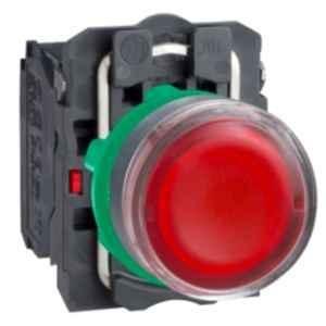 Schneider Electric Harmony XB5 1NO+1NC Plastic Red Flush Illuminated Spring Return Push Button, XB5AW34B5