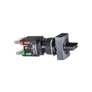 Schneider Electric Harmony XB6 1 NO + 1 NC 16mm 3 Position Stay Put Black Complete Rectangular Selector Switch, XB6DD235B