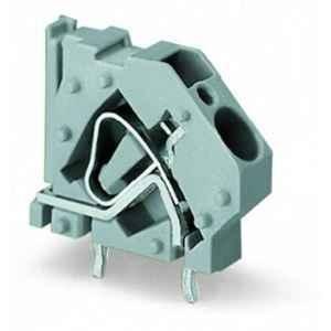 Wago 6 Sqmm 7.5mm 1 Pole Light Gray Cage Clamp Stackable PCB Terminal Block, 745-833