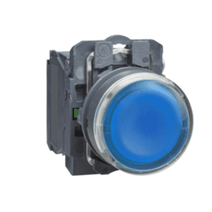Schneider Electric Harmony XB5N 22.5mm 1NO Plastic Blue Round Illuminated Pushbutton, XB5AW36B1N