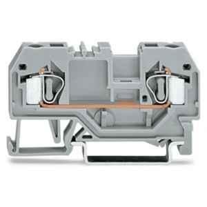 Wago 4 Sqmm DIN-rail Center Marking Grey Cage Clamp 2-Conductor Through Terminal Block, 281-901