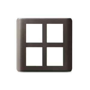Schneider Electric Zencelo 8 Module Square Dark Grey Grid & Cover Frame, IN8408SC(BZ)
