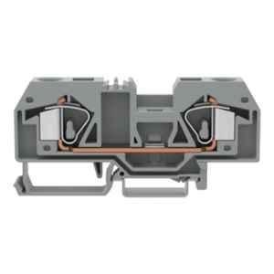 Wago 16 Sqmm Light Gray 2-Conductor Through Centre Marking Terminal Block for Cage Clamp, 283-992