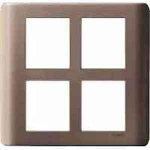 Schneider Electric Zencelo 8 Module Square Silver Grid & Cover Frame, IN8408SC(SZ)