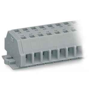 Wago 2.5 Sqmm 3P Grey Cage Clamp 2-Conductor Terminal Strip with Fixing Flange, 261-103