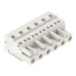 Wago 2.5 Sqmm 7.5mm 6 Pole Light Gray 1-Conductor Cage Clamp Female Connector, 721-206/026-000
