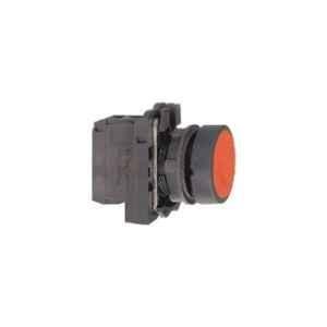 Schneider Electric Harmony XB5 22mm Amber 1NO Flush Integral Led Type Round Illuminated Push Button, XB5AW38M1N