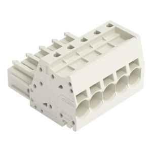 Wago 10 Sqmm 7.62mm 5 Pole Light Gray 1-Conductor Female Connector Push-in Cage Clamp, 831-3105
