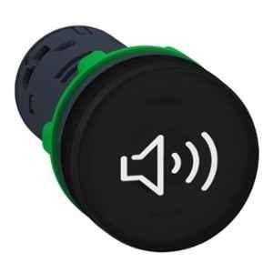 Schneider Electric Harmony XB5 22mm 24 VAC/DC Plastic Black Complete Buzzer with Continuous & Intermittent Tone, XB5KSB