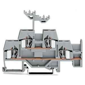 Wago 4 Sqmm DIN-rail Grey Double Deck Terminal Block, 281-620