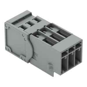 Wago 4 Sqmm 5mm 3 Pole Gray 1-Conductor Cage Clamp Male Connector, 769-603