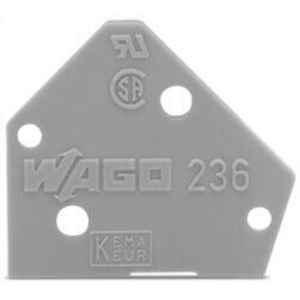 Wago 1x13mm Gray Snap-Fit Type End Plate, 236-100