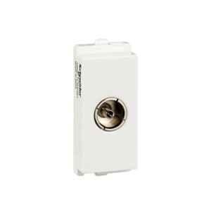 Schneider Electric Opale BNC Coaxial TV Socket, X4500WH
