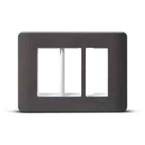 Schneider Electric Zencelo 3 Module Dark Grey Grid & Cover Frame, IN8403C(BZ)