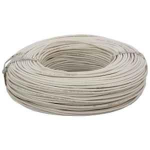KEI 1 Sqmm Copper Single Core White PVC Unshielded Flexible Wire Cable, Length: 100 m
