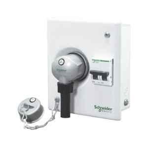 Schneider Electric Acti9 10A Metal Single Pole+N+E Power Socket Distribution with 2 Modules, A9HMS210