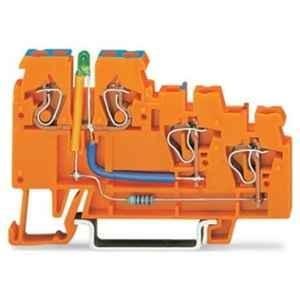 Wago 4.8mA 3 Conductor Sensor Supply Orange Terminal Block, 270-564/281-483