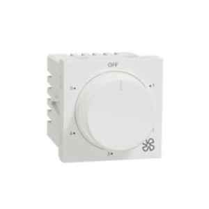 Schneider Electric Unica Pure 5 Steps 360 deg 2 Module Polar White Fan Regulator, UNS5STFAN2M_WE