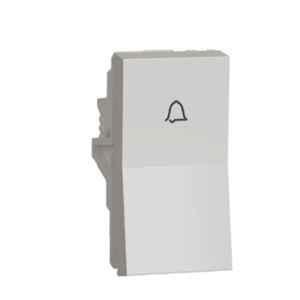 Schneider Electric Unica Pure 6A 1 Module Polar White Bellpress, UNS6BP1M_WE