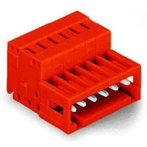 Wago 1.5 Sqmm 3.81mm 4 Pole Orange 1-Conductor Male Connector Cage Clamp, 734-334