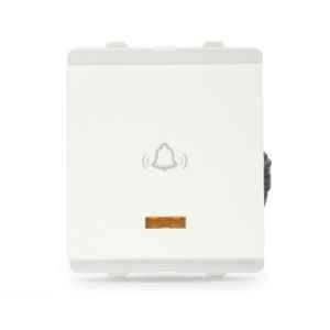 Schneider Electric Livia 10A 2 Module White Bell Push with Indicator, P1086