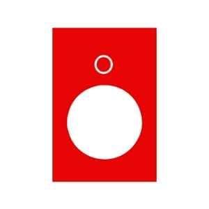 Schneider Electric Harmony 30x40mm Red Zero Symbol Legend plate, ZB2BY2931