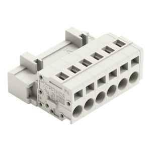 Wago 5mm 6 Pole Light Grey Male Connector, 721-606