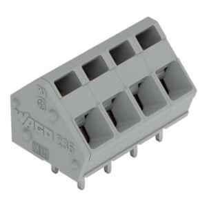 Wago 2.5 Sqmm 3P Grey Cage Clamp PCB Terminal Block, 236-403