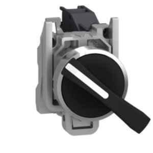 Schneider Electric Harmony XB4 1NO Metal Black Long Handle Stay Put Selector Switch, XB4BJ21