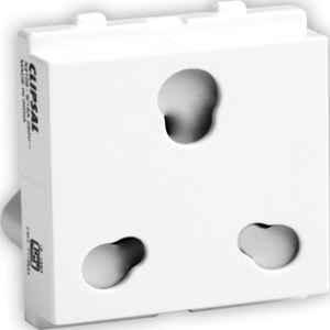 Schneider Electric Opale 6/16A 2 Module White Socket with Shutter, X2106WH