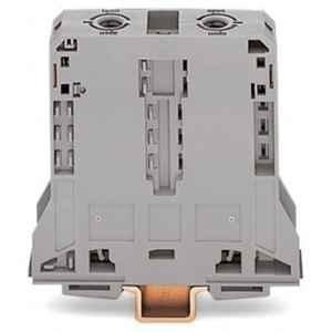 Wago 95 Sqmm Gray 2-Conductor Through Lateral Marker Slots Terminal Block for Cage Clamp, 285-195