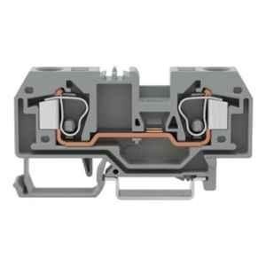 Wago 10 Sqmm DIN-rail Center Marking Blue Cage Clamp 2-Conductor Through Terminal Block, 284-904