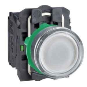 Schneider Electric Harmony XB5 230-240VAC 1NO+1NC Plastic White Flush Illuminated Push Button, XB5AW31M5