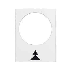 Schneider Electric Harmony 30x40mm White Right, Slow Fast Symbol Legend plate, ZB2BY4909