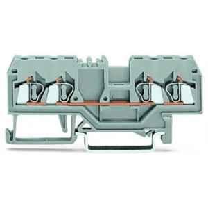 Wago 2.5 Sqmm Yellow 4-Conductor Through Centre Marking Terminal Block for Cage Clamp, 280-832