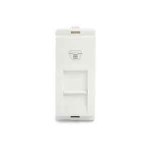 Schneider Electric Livia RJ11 Flush & Surface Mounted White Telephone Outlet with Shutter, P4011