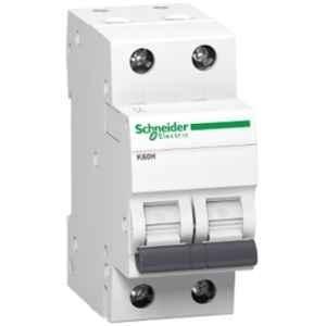 Schneider Electric Acti9 K60H 10A B-Curve Double Pole MCB, A9KF21210BQ, Breaking Capacity: 10 kA (Pack of 6)
