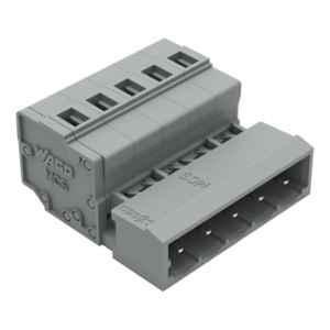 Wago 2.5 Sqmm 5mm 5 Pole Gray 1-Conductor Cage Clamp Male Connector, 231-605