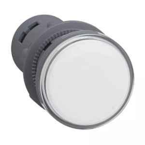 Schneider Electric Easy Harmony XA2 220-230V White Round Integral Led Pilot Light with Screw Clamp Terminal, XA2EVM1LC