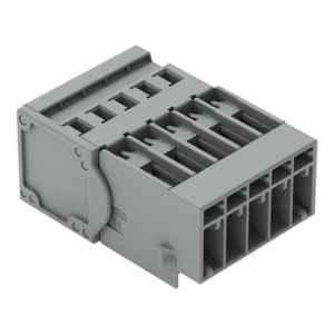 Wago 4 Sqmm 5mm 5 Pole Gray 1-Conductor Cage Clamp Male Connector, 769-605