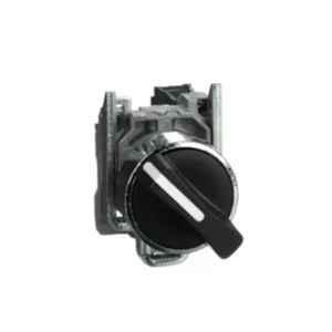 Schneider Electric 22mm 1 NO Black Selector Switch, XB4BD21