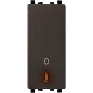 Schneider Electric Zencelo 6A Neon Dark Grey Full Flat Bell Push Switch, IN8485(BZ)