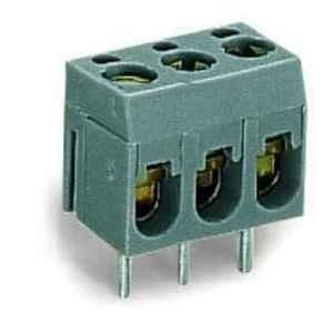 Wago 2.5 Sqmm 5mm 3 Pole Gray PCB Terminal Block, 237-103