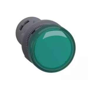 Schneider Electric Easy Harmony XA2 24V Green Round Integral Led Pilot Light with Screw Clamp Terminal, XA2EVB3LC