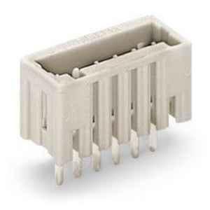 Wago 0.8x0.8mm 2.5mm 6 Pole Gray Straight Pin THT Male Header Solder, 733-336