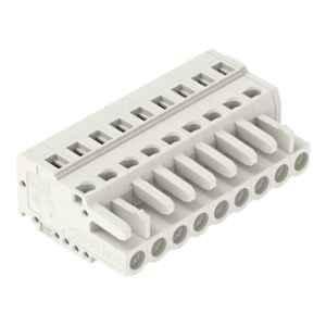 Wago 2.5 Sqmm 5mm 9 Pole Light Gray 1-Conductor Cage Clamp Female Connector, 721-109/026-000