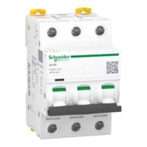 Schneider Electric Acti9 iC60H 63A Three Pole C Curve MCB, A9F84363