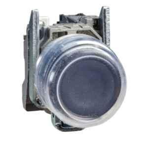 Schneider Electric Harmony XB4 22mm Black Spring Return Push Button, XB4BP21EX
