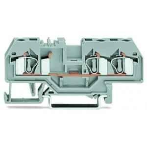 Wago 32A 3 Conductor Grey Through Terminal Block, 281-681