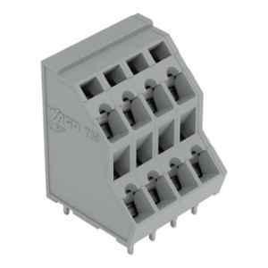 Wago 2.5 Sqmm 16P Grey Cage Clamp Double Deck Terminal Block, 736-108